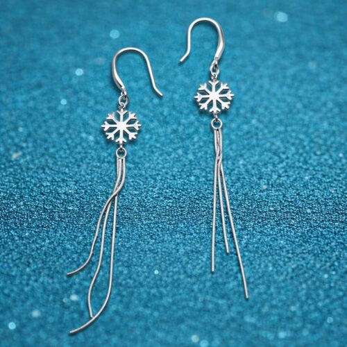 Bông Tai Hình Hoa Tuyết Sang Trọng Tinh Tế S925 BTS021