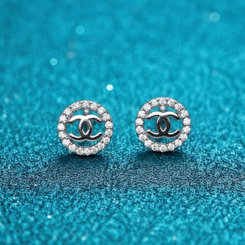 Bông Tai Bạc Tròn Đính Đá Tinh Xảo Sang Trọng S925 BTS015