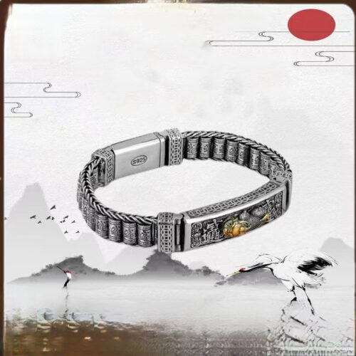 Vòng Tay Retro Thời Trang Bạc Thái S925 Cá Tính VDB009