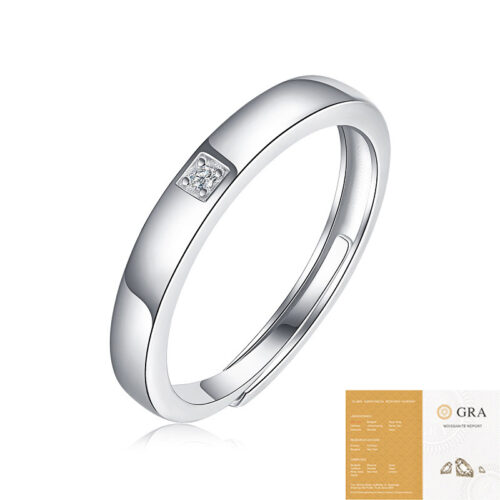 Nhẫn Đôi Song Hành Đính Kim Cương Moissanite Bạc S925 NHC022 Nhẫn Nữ