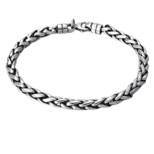 Vòng Tay Nam Dệt Xoắn Thời Trang Bạc Thái S925 VDB025