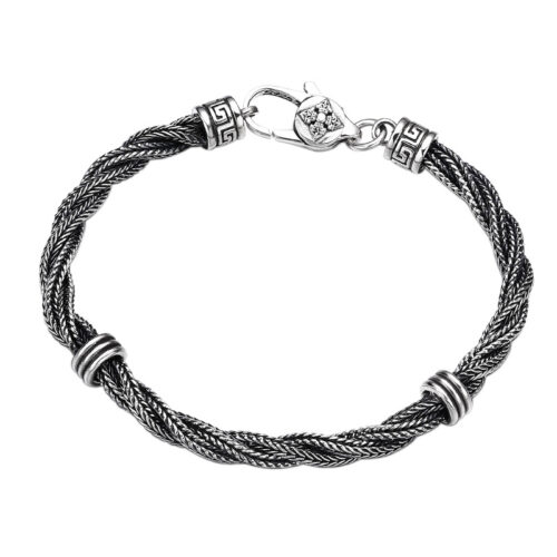 Vòng Tay Seiko Fox Vòng Tay Xoắn Bạc Thái S925 VDB038