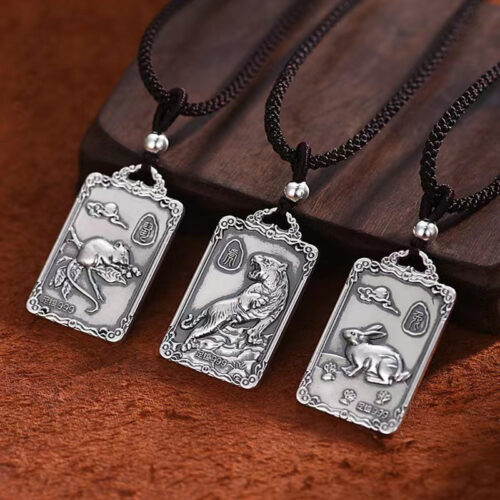 Mặt Dây Chuyền Phong Thủy Mười Hai Con Giáp Bằng Bạc S925 MDB014 Dần