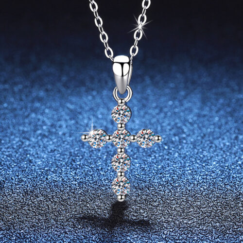 Dây Chuyền Nữ Sang Trọng Đính Kim Cương Moissanite Bạc S025 DCN061