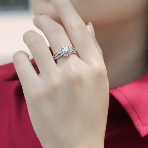 Nhẫn Kim Cương Moissanite 1 Carat Thiết Kế Tinh Xảo Bạc S925 NHN074 Nhẫn Sáu Chấu Đặc Biệt