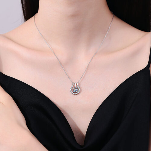Dây Chuyền Cao Cấp Đính Kim Cương Moissanite Bạc S925 DCN064