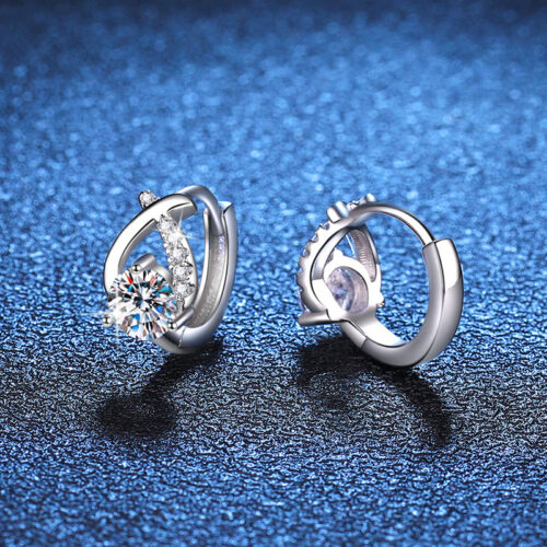 Hoa Tai Phong Cách Hàn Quốc Đính Kim Cương Moissanite Bạc S925 BTN033