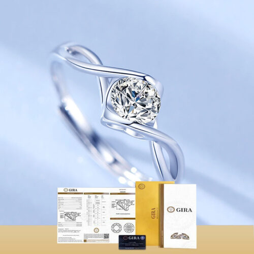 Nhẫn Cặp Đôi Thiên Thần Đính Kim Cương Moissanite Bạc S925 NHC009 Nhẫn Nữ