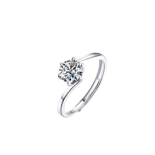 Nhẫn Cặp Hợp Mệnh Đính Kim Cương Moissanite Bạc S925 NHC012 Nhẫn Nữ