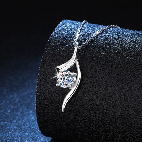 Vòng Cổ Bốn Móng Đính Kim Cương Moissanite 1 Carat Bạc S925 DCN067