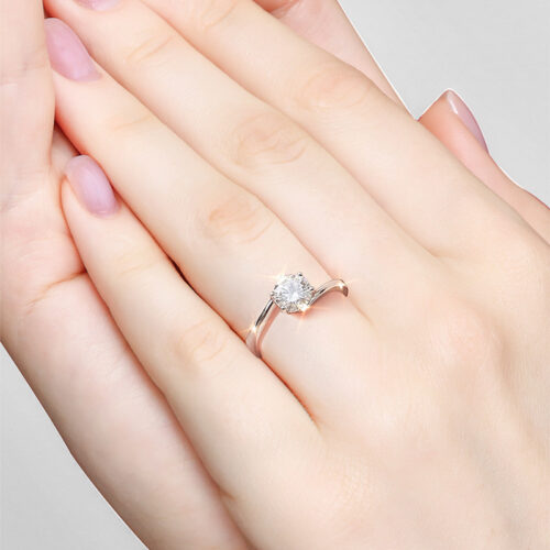Nhẫn Cặp Hợp Mệnh Đính Kim Cương Moissanite Bạc S925 NHC012 Nhẫn Nữ