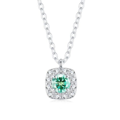 Dây Chuyền Mặt Vuông Đính Kim Cương Moissanite Bạc S925 DCN099 N15910