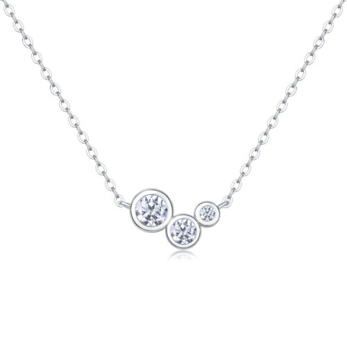 Vòng Cổ Bạc Khí Chất Đính Kim Cương Moissanite Bạc S925 DCN109 N15813