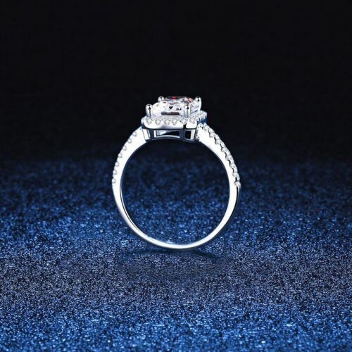 Nhẫn Bạc Đính Đá Lục Bảo Cao Cấp S925 NHN037 1 Carat
