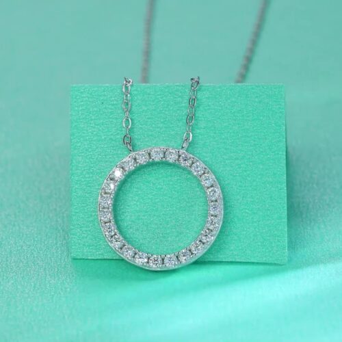 Dây Chuyền Bạc Sang Trọng Đính Kim Cương Moissanite Bạc S925 DCN095