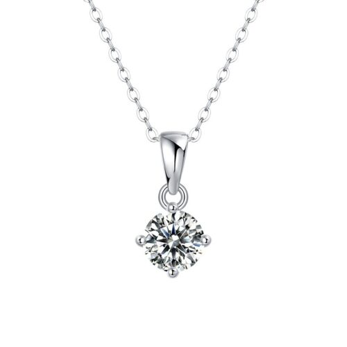 Vòng Cổ Nữ Cao Cấp Đính Kim Cương Moissanite 1 Carat Bạc S925 DCN098