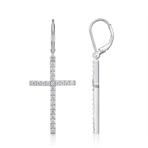 Khuyên Tai Nữ Sang Trọng Khí Chất Đính Kim Cương Moissanite Bạc S925 BTN077 E15382