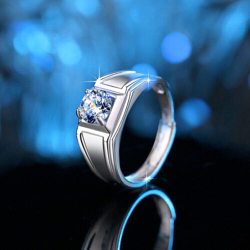 Nhẫn Cặp Bạc Đính Kim Cương Moissanite Cao Cấp S925 NHC014 Nhẫn Nữ