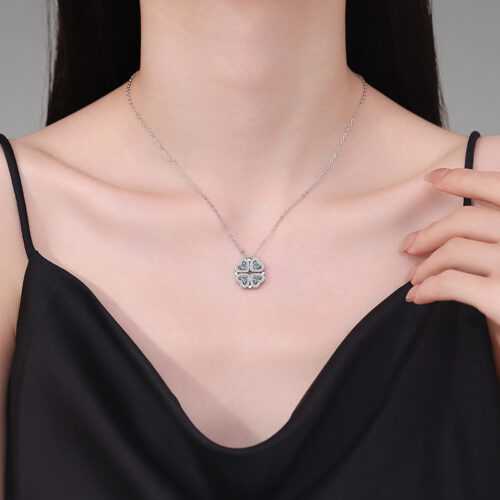 Vòng Cổ 2 Kiểu Đeo Đính Kim Cương Moissanite Bạc S925 DCN080