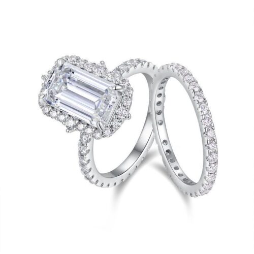 Nhẫn Nữ Cao Cấp Sang Trọng Đính Kim Cương Moissanite Bạc S925 NHN078 R15330