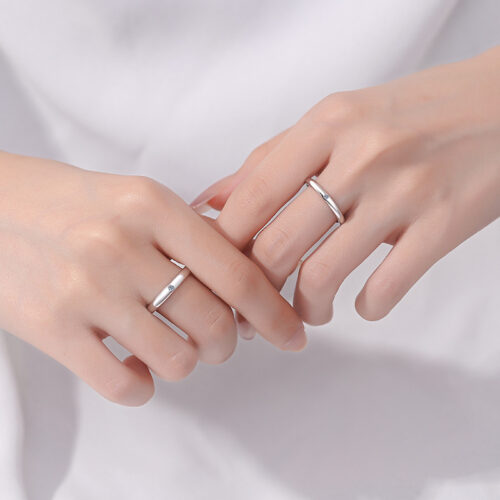 Nhẫn Đôi Cao Cấp Đính Kim Cương Moissanite Bạc S925 NHC006 Nhẫn Nam