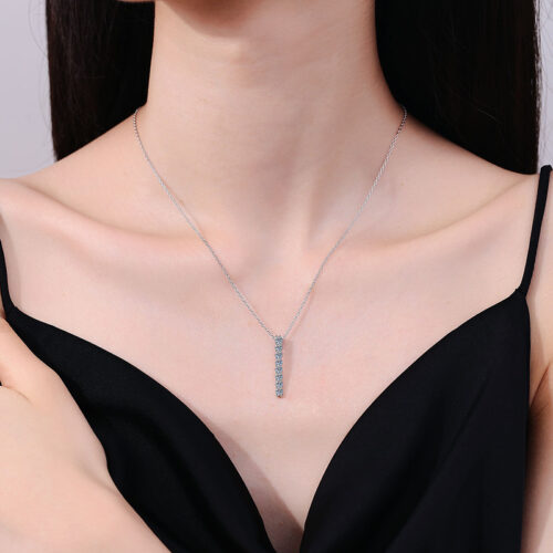 Vòng Cổ Cao Cấp Đính Kim Cương Moissanite Bạc S925 DCN068