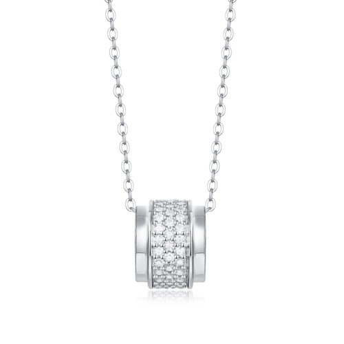 Vòng Cổ Nữ Cá Tính Đính Kim Cương Moissanite Bạc S925 DCN097