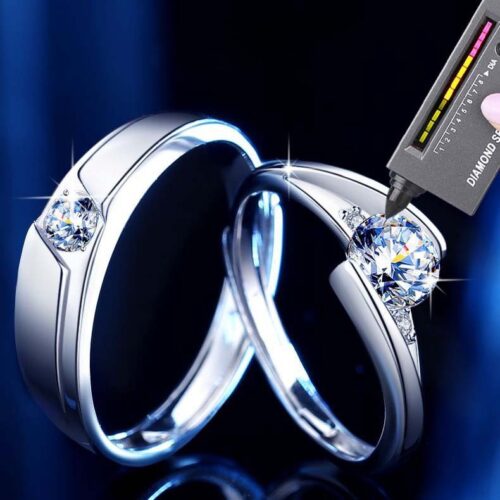 Nhẫn Cặp Tinh Tế Đính Kim Cương Moissanite Bạc S925 NHC013 Nhẫn Nữ