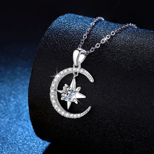 Dây Chuyền Ngôi Sao Đính Kim Cương Moissanite Bạc S925 DCN076