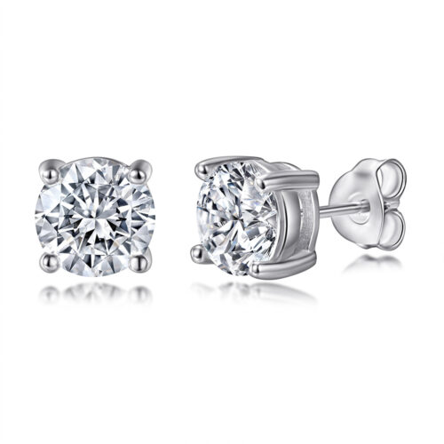 Bộ Trang Sức Bốn Móng Đính Đá Quý Zircon Bạc S925 STN002