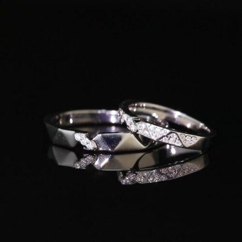 Nhẫn Đôi Trẻ Trung Đính Kim Cương Moissanite Bạc S925 NHC004 Nhẫn Nữ