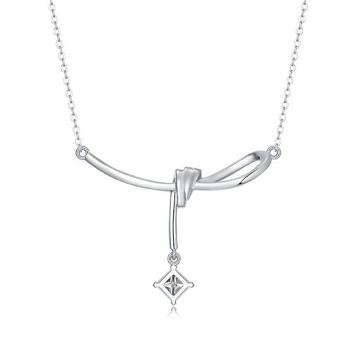 Vòng Cổ Cao Cấp Đính Kim Cương Moissanite 1 Carat Bạc S925 DCN114