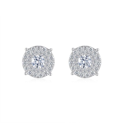 Hoa Tai Nữ Khí Chất Cao Cấp Đính Kim Cương Moissanite Bạc S925 BTN071 E13568