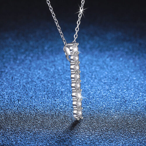 Vòng Cổ Cao Cấp Đính Kim Cương Moissanite Bạc S925 DCN068