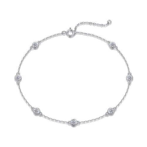 Vòng Tay Đính Kim Cương Moissanite Cao Cấp Bạc S925 VDN044 L13465