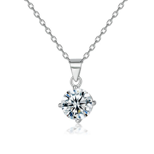 Bộ Trang Sức Bốn Móng Đính Đá Quý Zircon Bạc S925 STN002