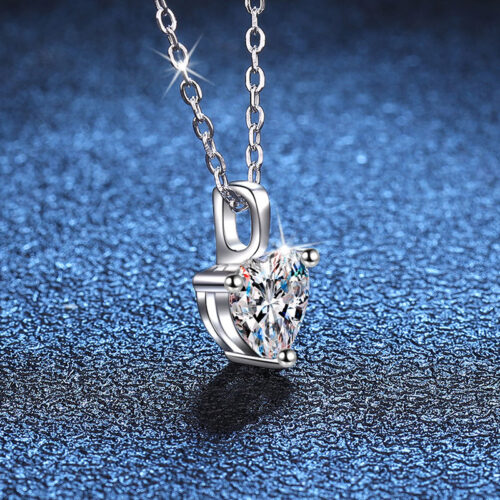 Dây Chuyền Khí Chất Đính Kim Cương Moissanite 1 Carat Bạc S925 DCN046