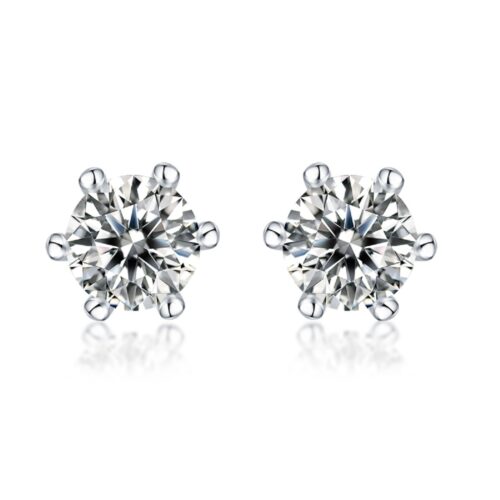 Hoa Tai Nữ Khí Chất Cao Cấp Đính Kim Cương Moissanite Bạc S925 BTN071 E13568