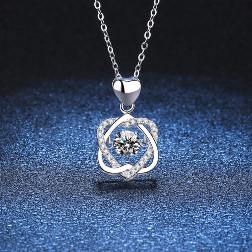 Dây Chuyền Nữ Lấp Lánh Đính Kim Cương Moissanite Bạc S925 DCN043