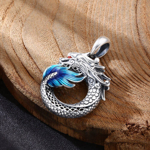 Mặt Dây Chuyền Hình Rồng Bạc Thái S925 MDB058