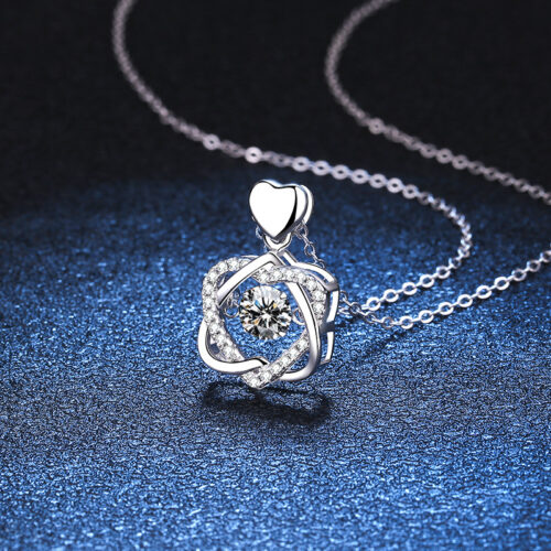Dây Chuyền Nữ Lấp Lánh Đính Kim Cương Moissanite Bạc S925 DCN043