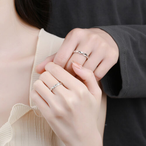 Nhẫn Đôi Lấp Lánh Moissanite Bạc S925 NHC003 Nhẫn Nữ