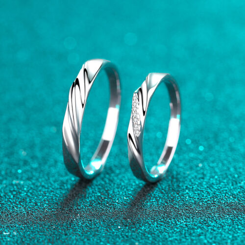 Nhẫn Đôi Lấp Lánh Moissanite Bạc S925 NHC003 Nhẫn Nữ