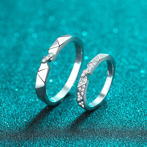 Nhẫn Đôi Trẻ Trung Đính Kim Cương Moissanite Bạc S925 NHC004 Nhẫn Nữ