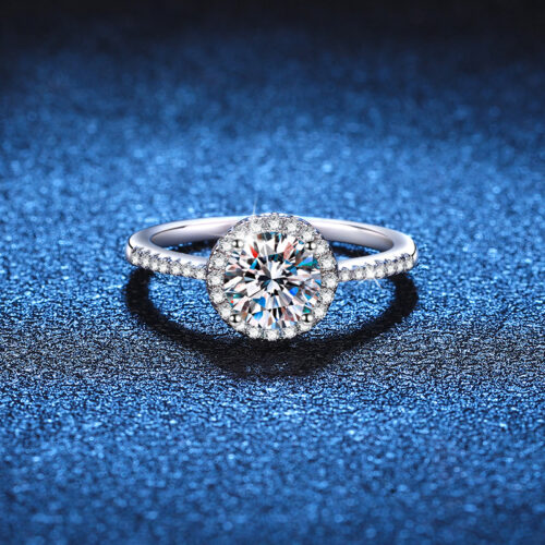 Nhẫn Đính Kim Cương Cao Cấp Moissanite 3 Carat Bạc S925 NHN055