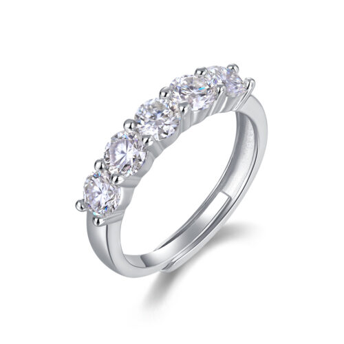 Nhẫn Nữ Tinh Xảo Đính Kim Cương Moissanite Bạc S925 NHN075 R13232