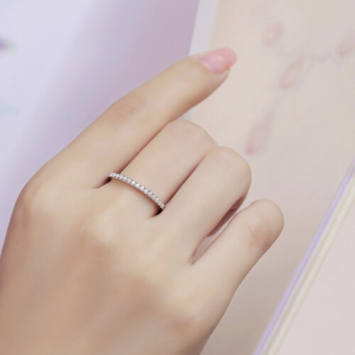 Nhẫn Nữ Tinh Xảo Đính Kim Cương Moissanite Bạc S925 NHN075 R13232