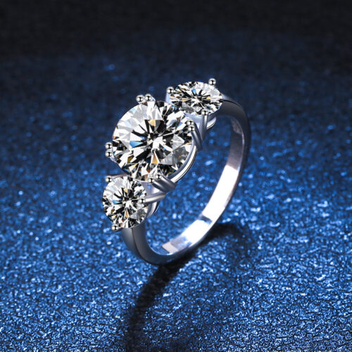 Nhẫn Nữ Cao Cấp Đính Kim Cương Moissanite 3 Carat Bạc S925 NHN035