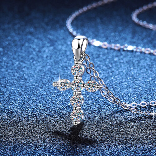 Dây Chuyền Nữ Sang Trọng Đính Kim Cương Moissanite Bạc S025 DCN061