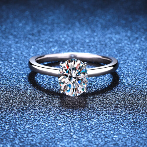 Nhẫn Nữ Cao Cấp Đính Kim Cương Moissanite 2 Carat Bạc S926 NHN051